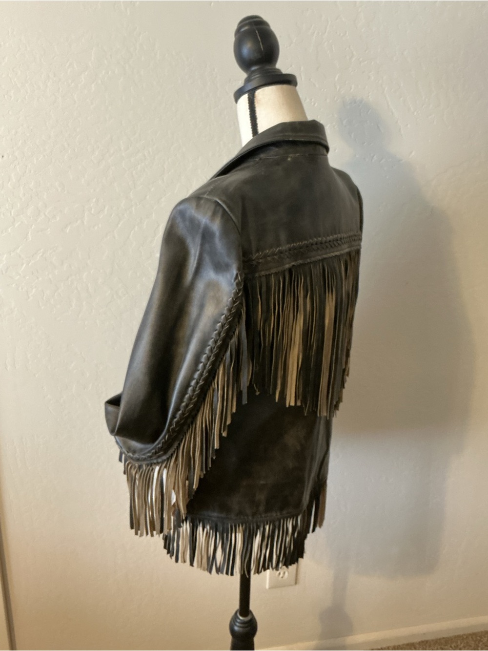 Scully Brown Leather Fringe Jacket with Tan Fringe - Picture 4 of 9